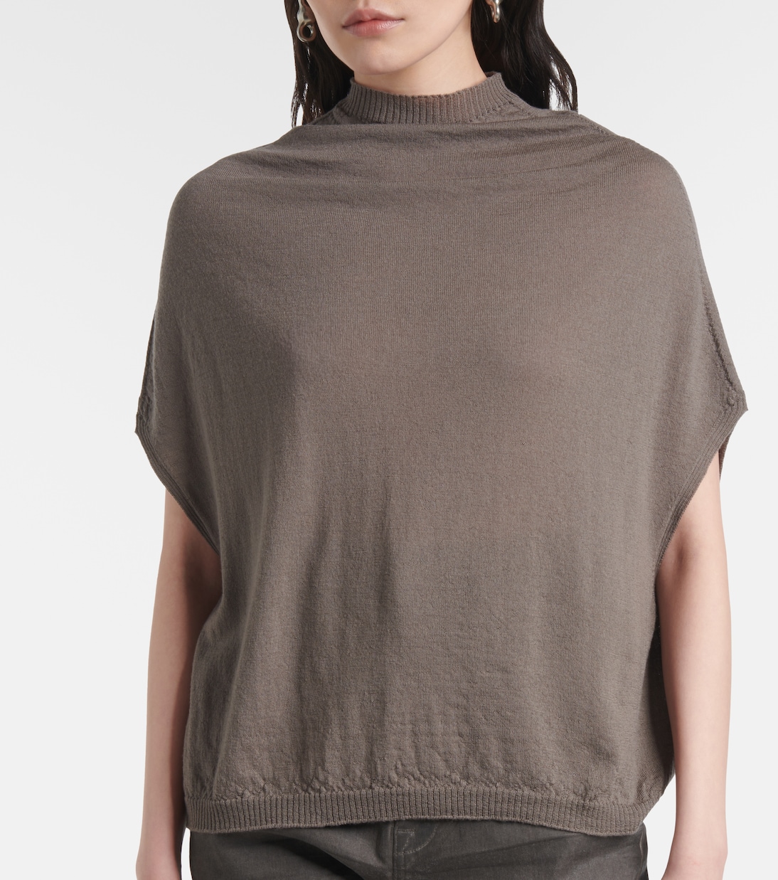 Wool turtleneck top | Rick Owens