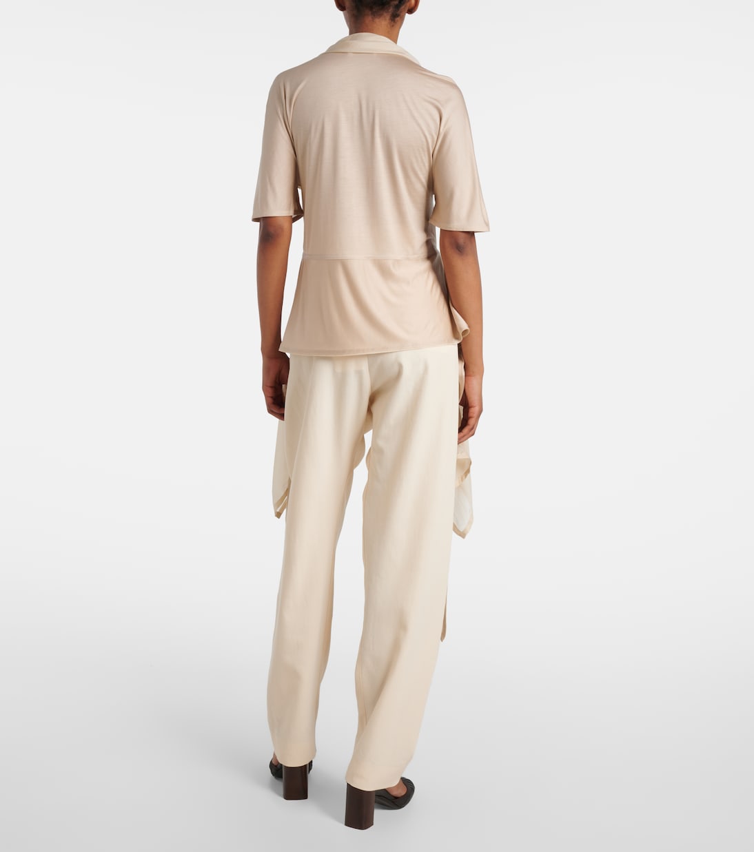 Top in seta con volant | Lemaire