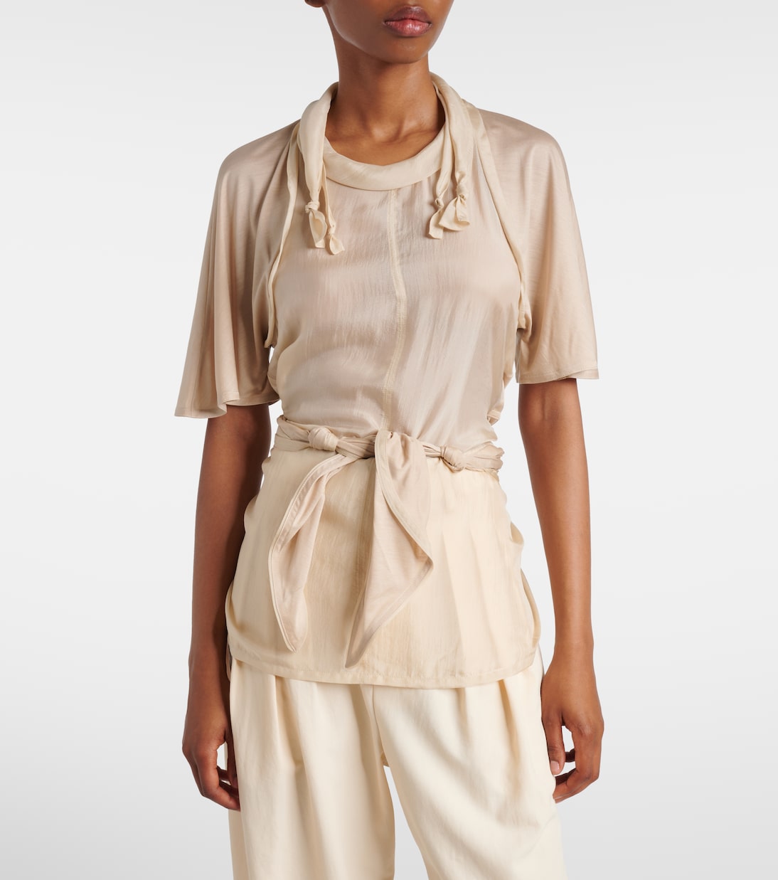 Top in seta con volant | Lemaire