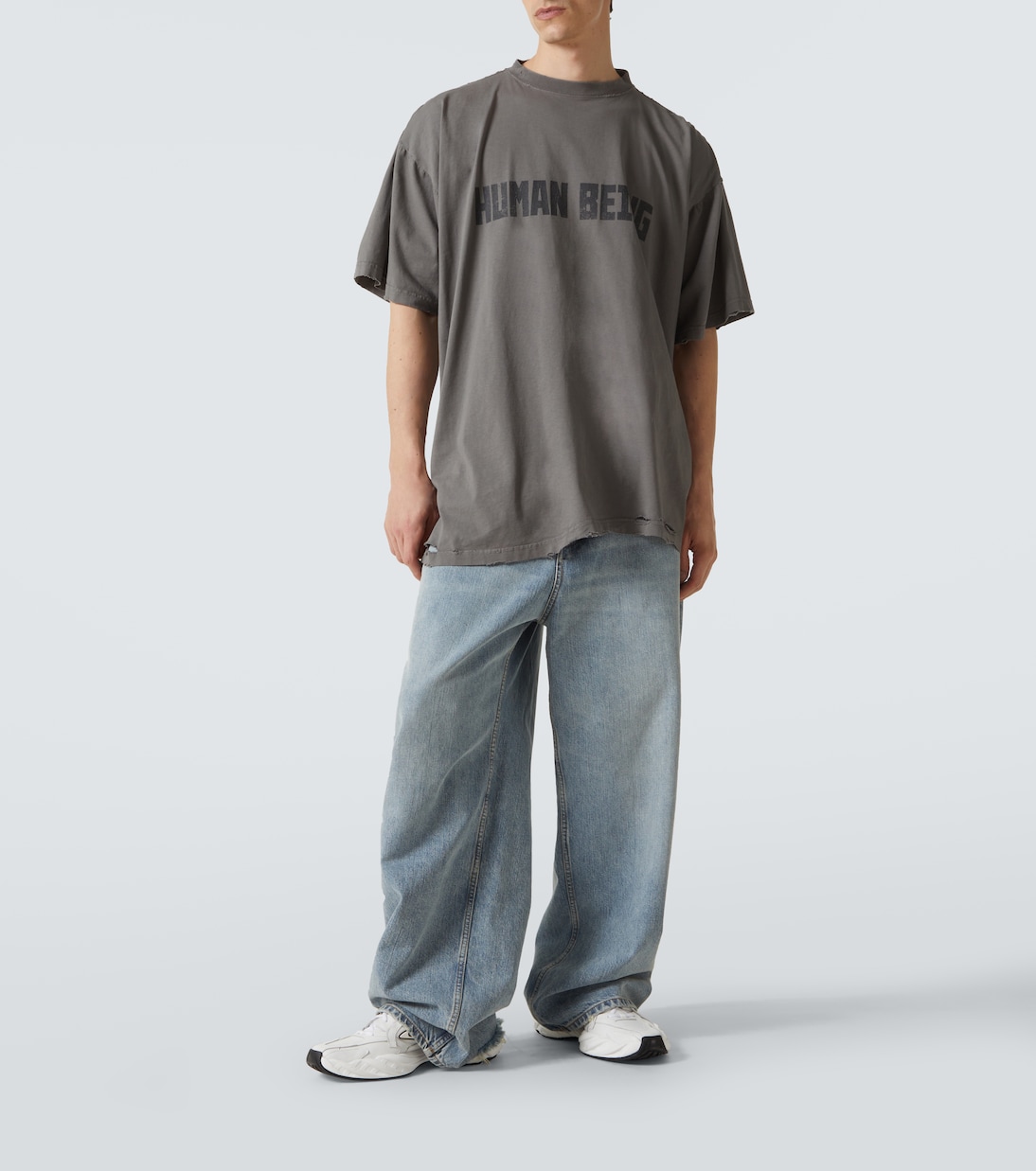 Camiseta en jersey de algodón con rotos | Balenciaga