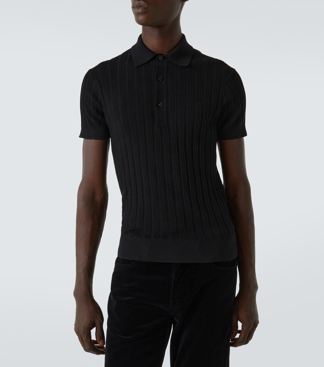 Polohemd aus Baumwolle und Seide | Tom Ford