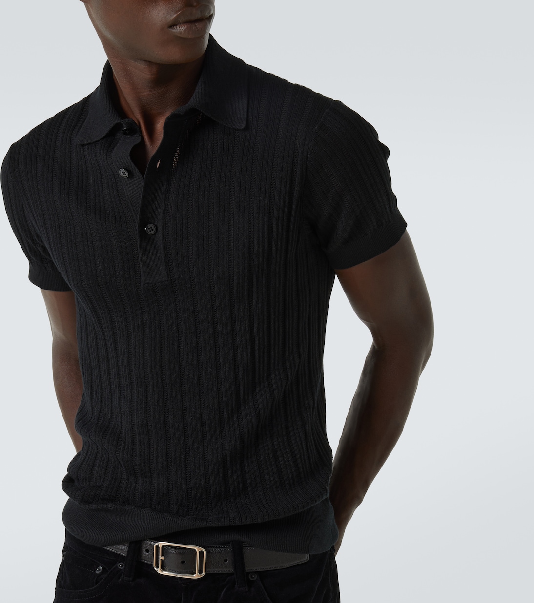 Polohemd aus Baumwolle und Seide | Tom Ford