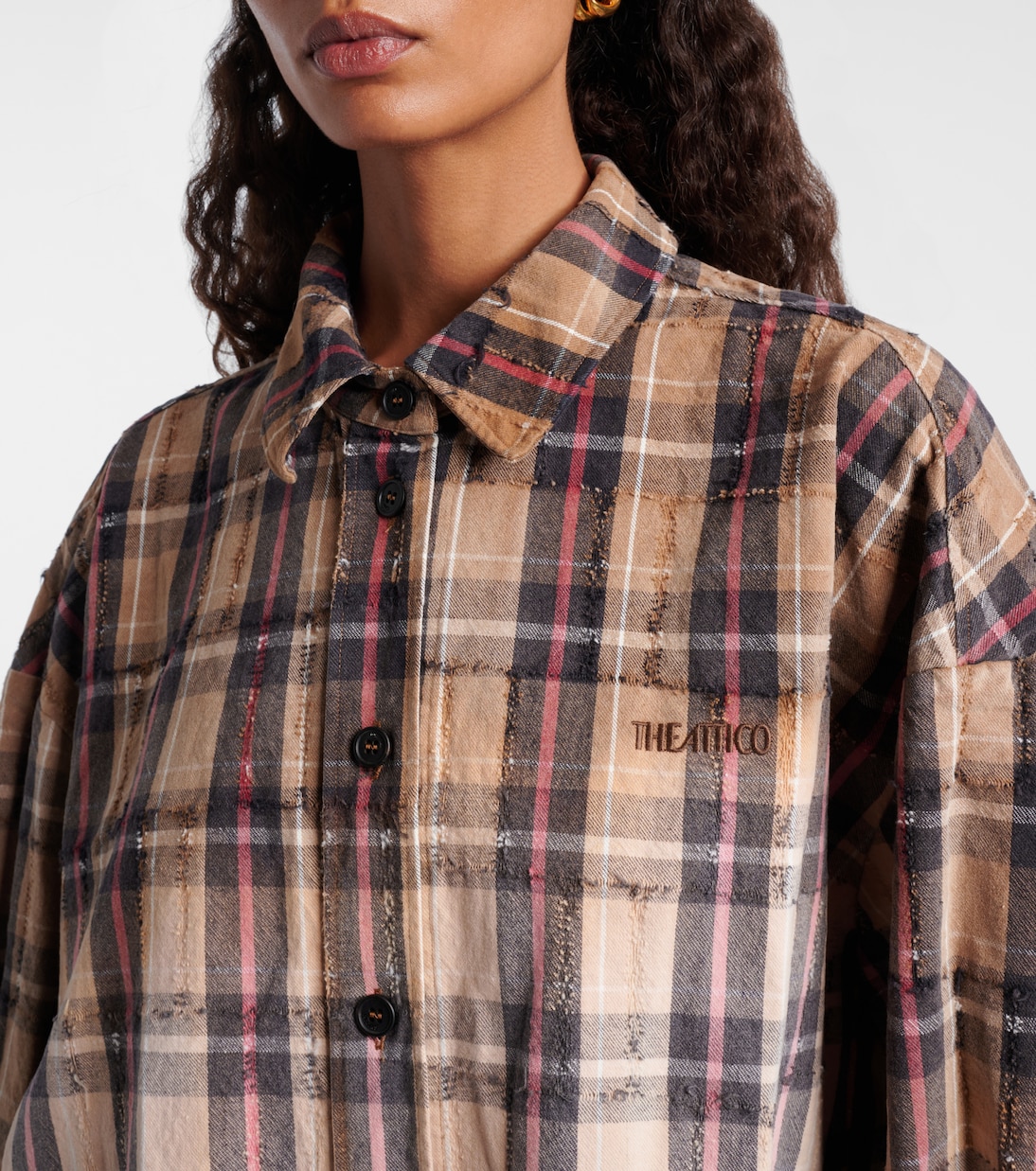 Diana checked cotton flannel shirt | The Attico