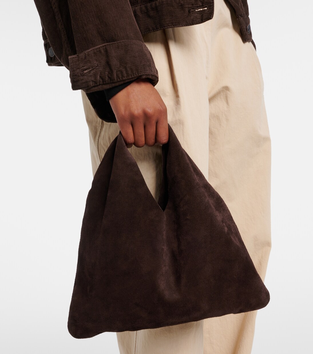 Bindle Small suede tote bag | The Row
