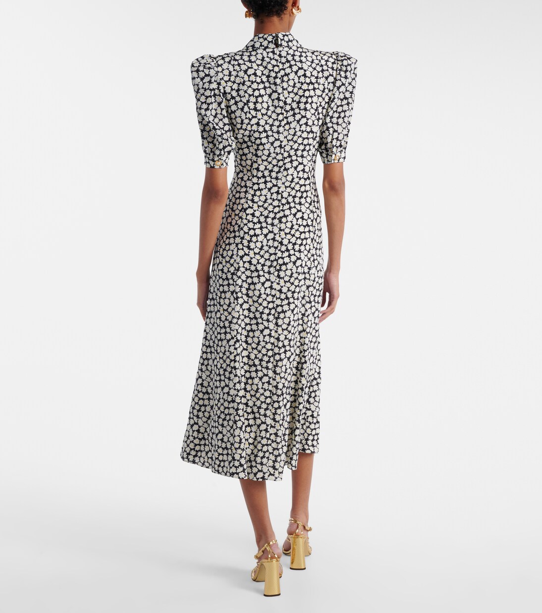 Floral printed silk midi dress | Alessandra Rich