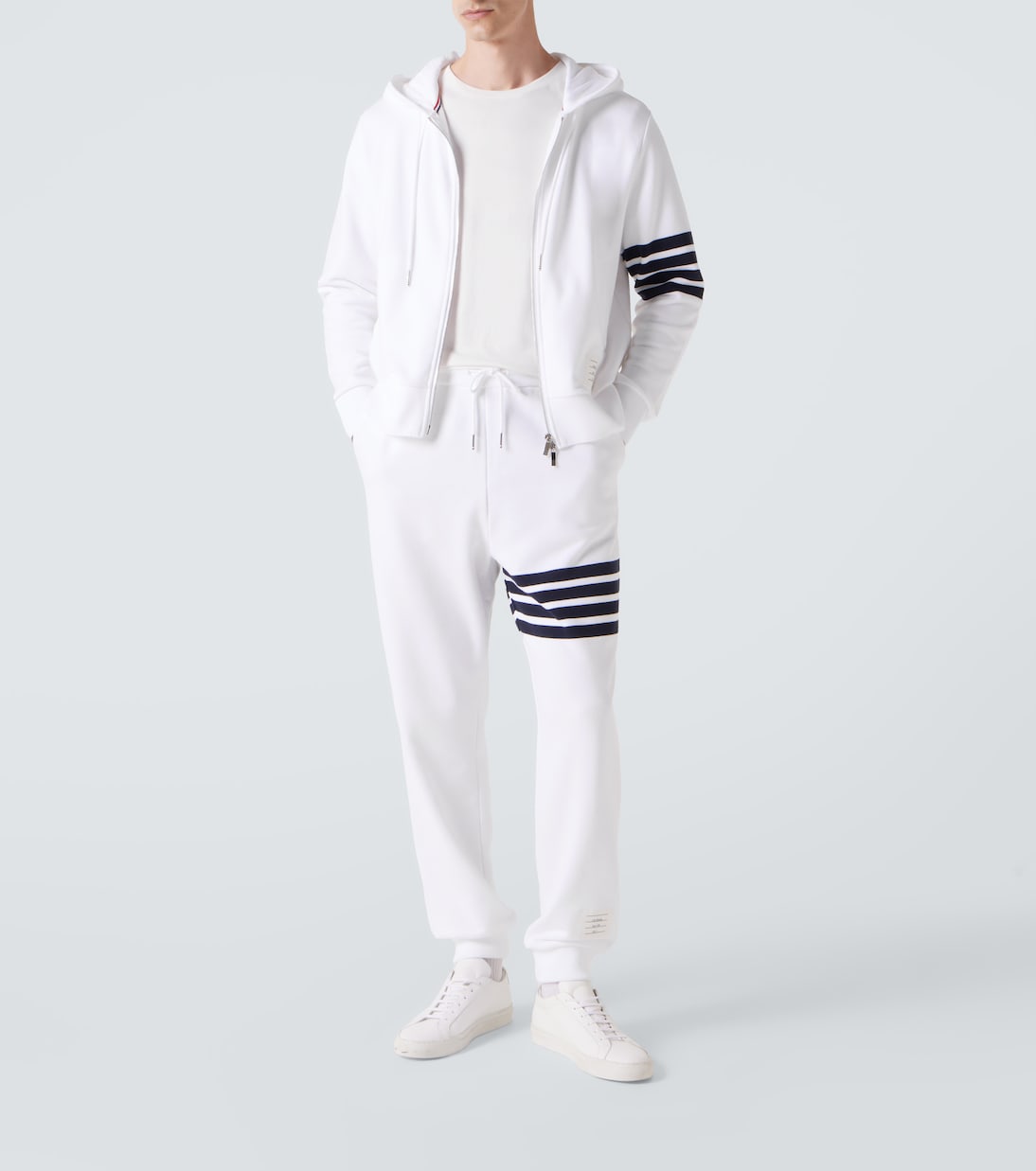 4-Bar cotton jersey hoodie | Thom Browne