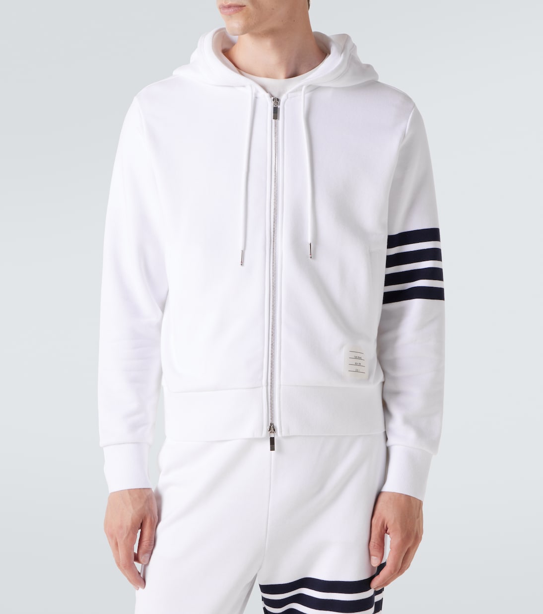 4-Bar cotton jersey hoodie | Thom Browne
