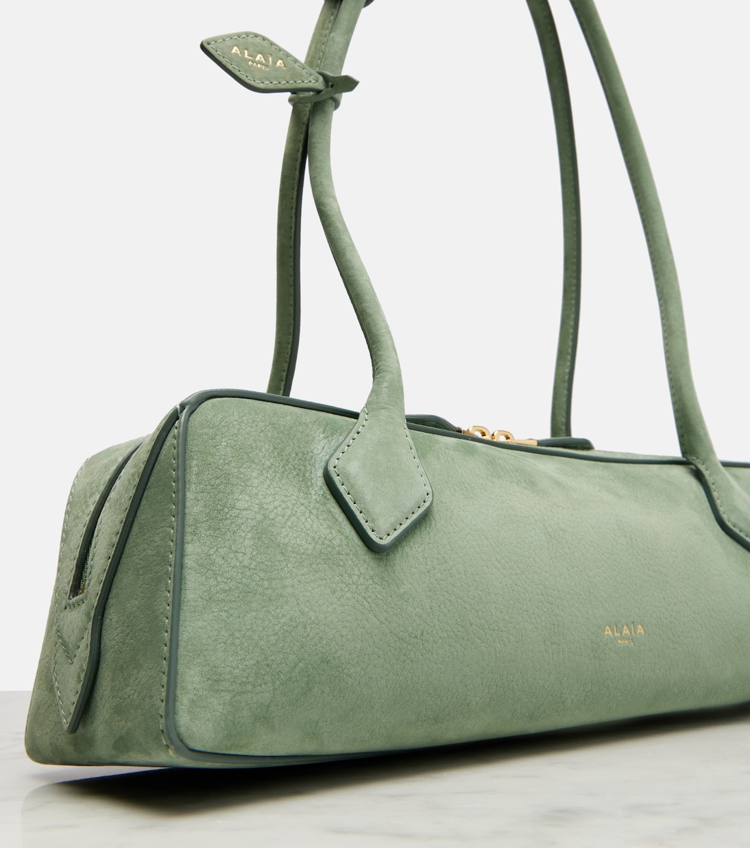 Le Teckel Medium suede shoulder bag | Alaïa