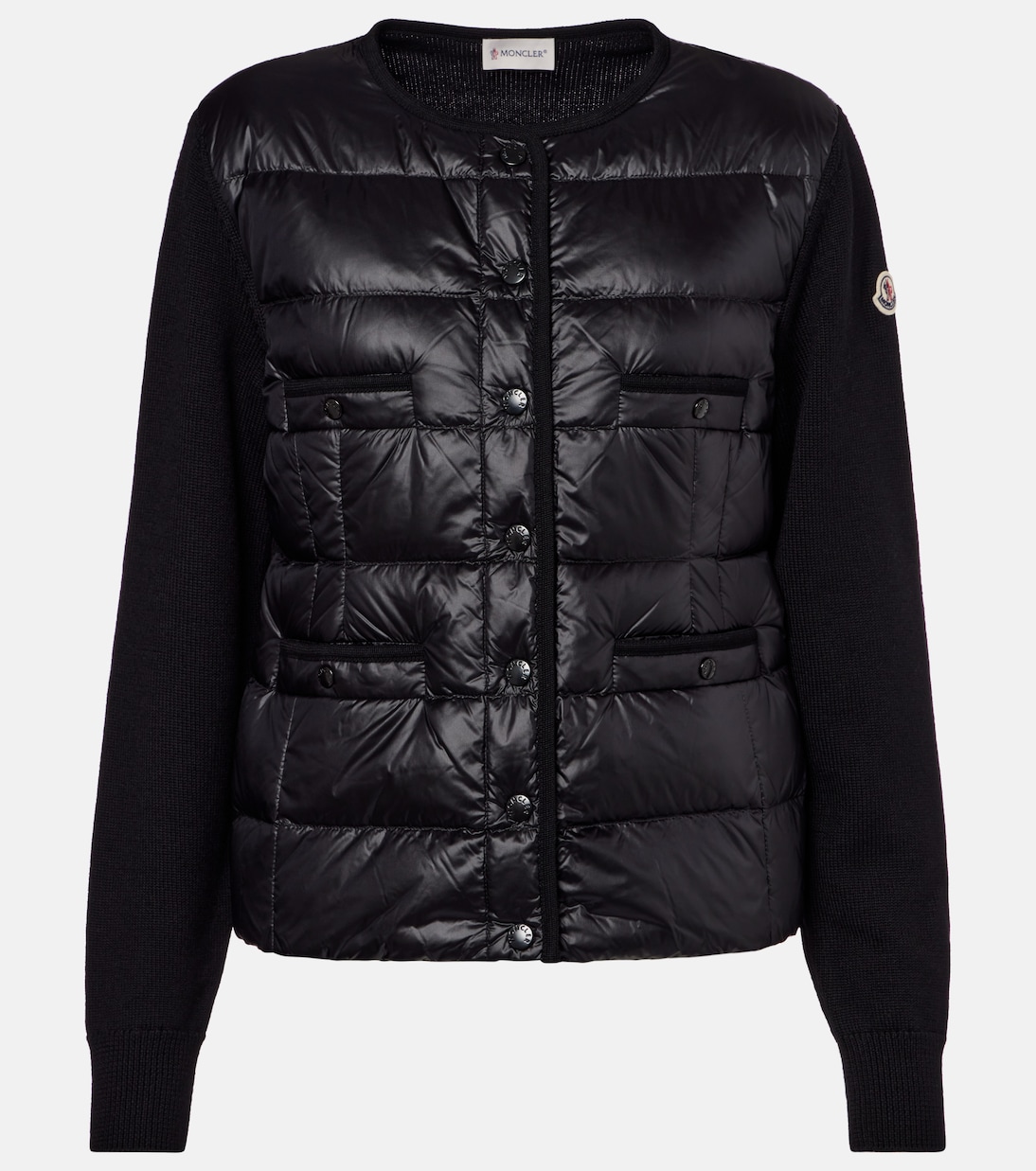 Cardigan in lana vergine con imbottitura | Moncler