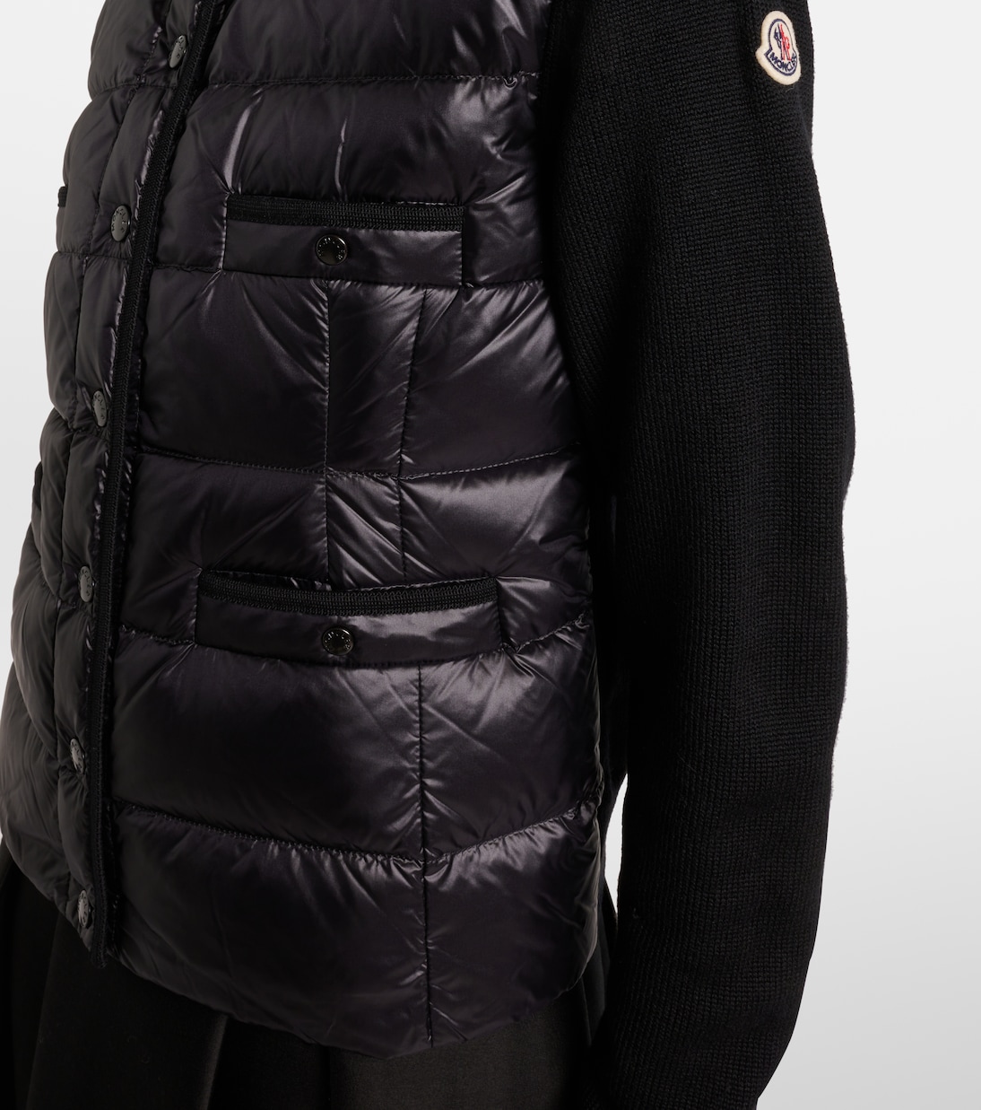 Cardigan in lana vergine con imbottitura | Moncler