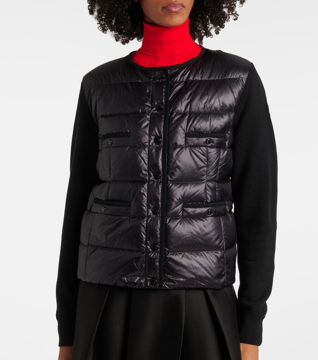 Cardigan in lana vergine con imbottitura | Moncler