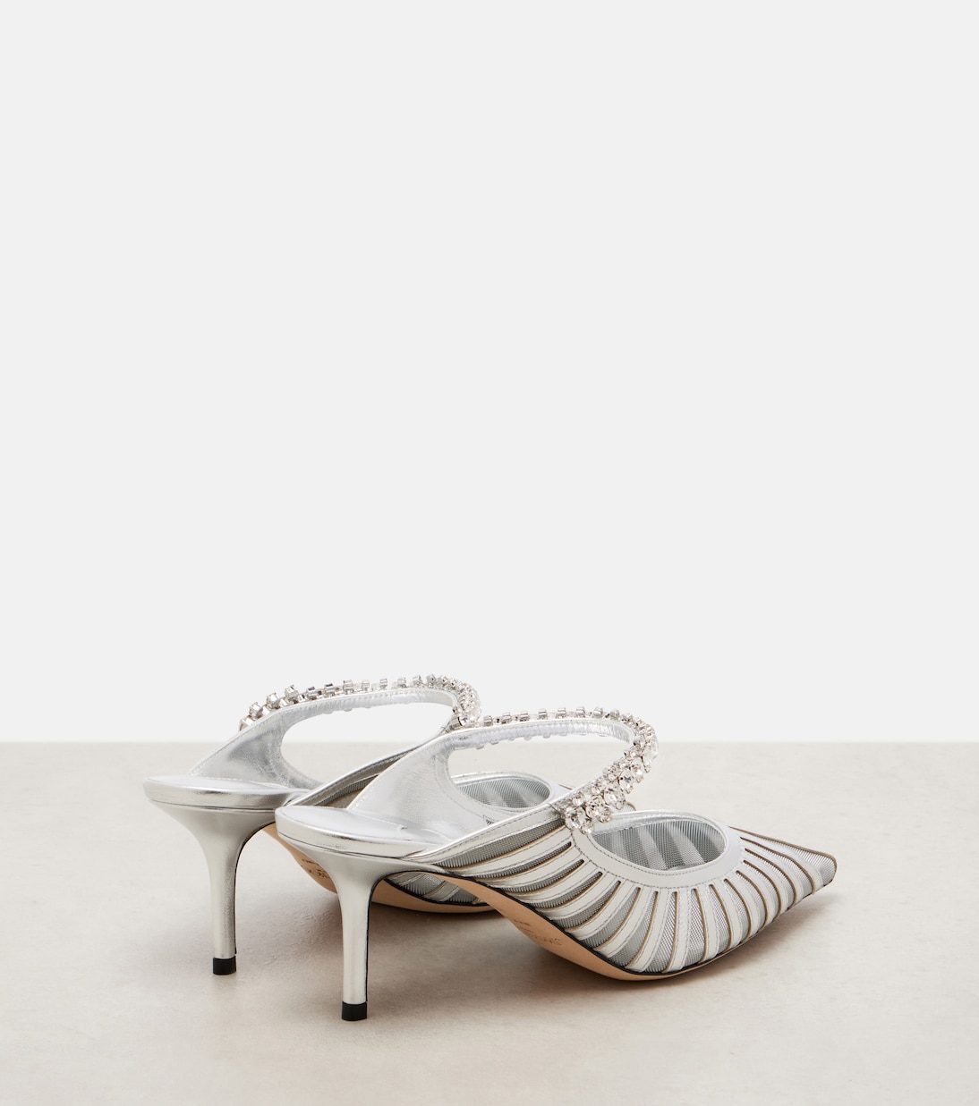 Bing 65 embellished leather and mesh pumps | Jimmy Choo