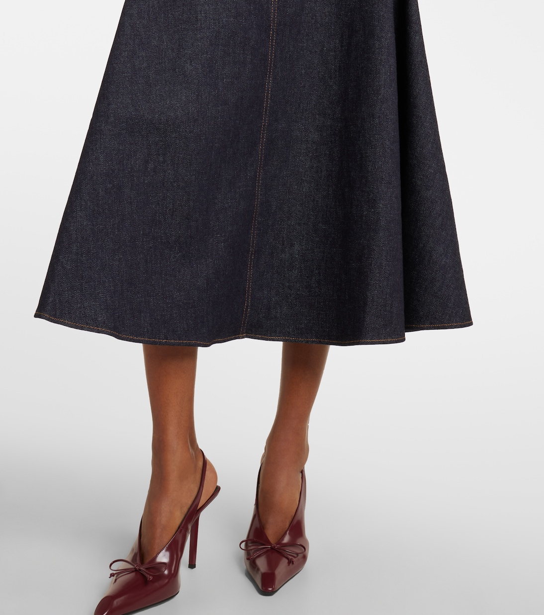 Triangle De-Nîmes denim midi skirt | Jacquemus