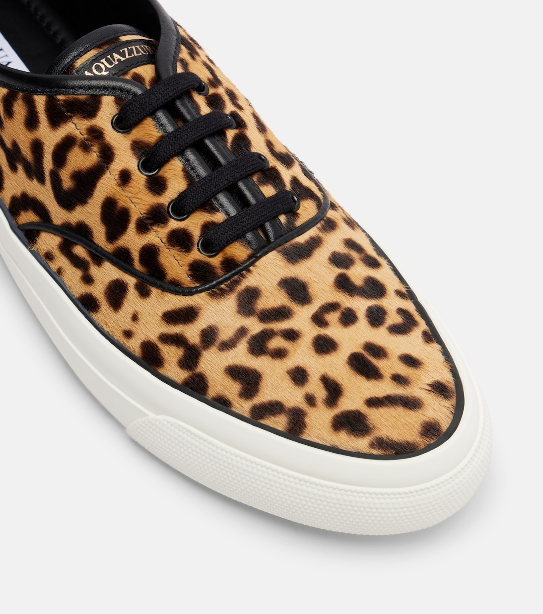 Sneakers minimaliste in pelle con stampa animalier | Aquazzura