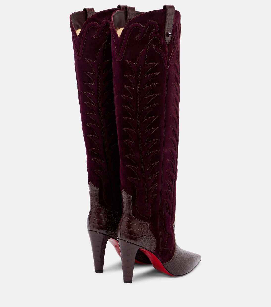 Bottes Santia Botta 85 en daim | Christian Louboutin