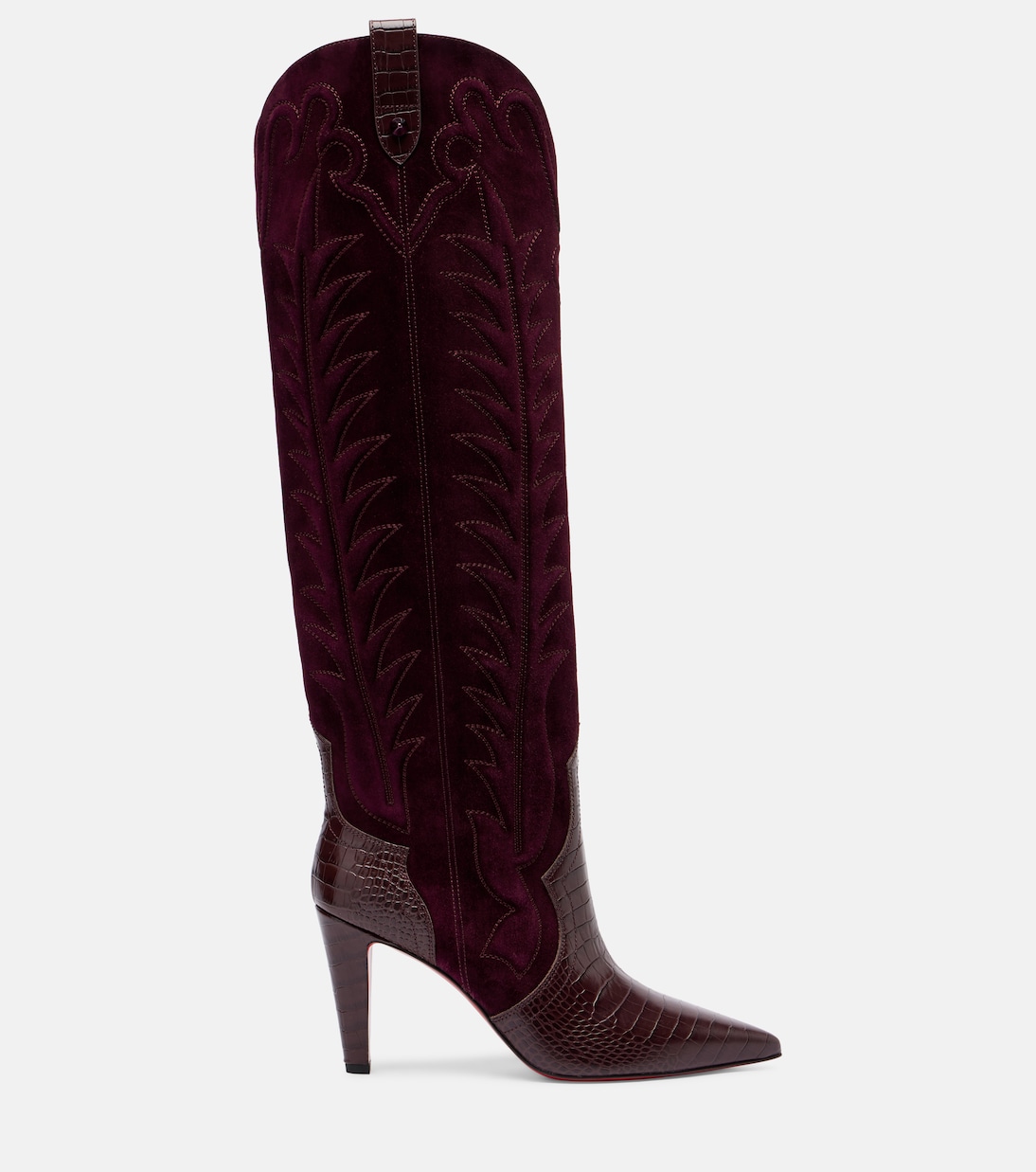 Bottes Santia Botta 85 en daim | Christian Louboutin