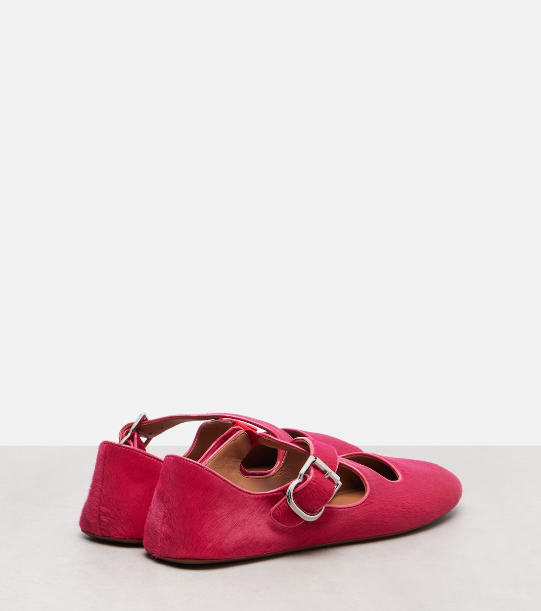 La Ballerine 스웨이드 메리제인 플랫 슈즈 | Alaïa