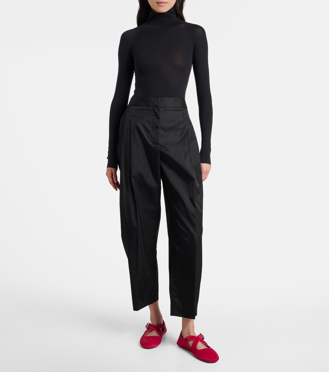 La Ballerine 스웨이드 메리제인 플랫 슈즈 | Alaïa