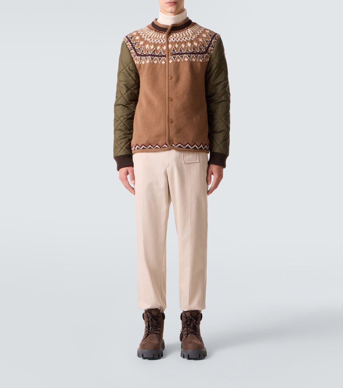 Wool-blend jacquard cardigan | Moncler