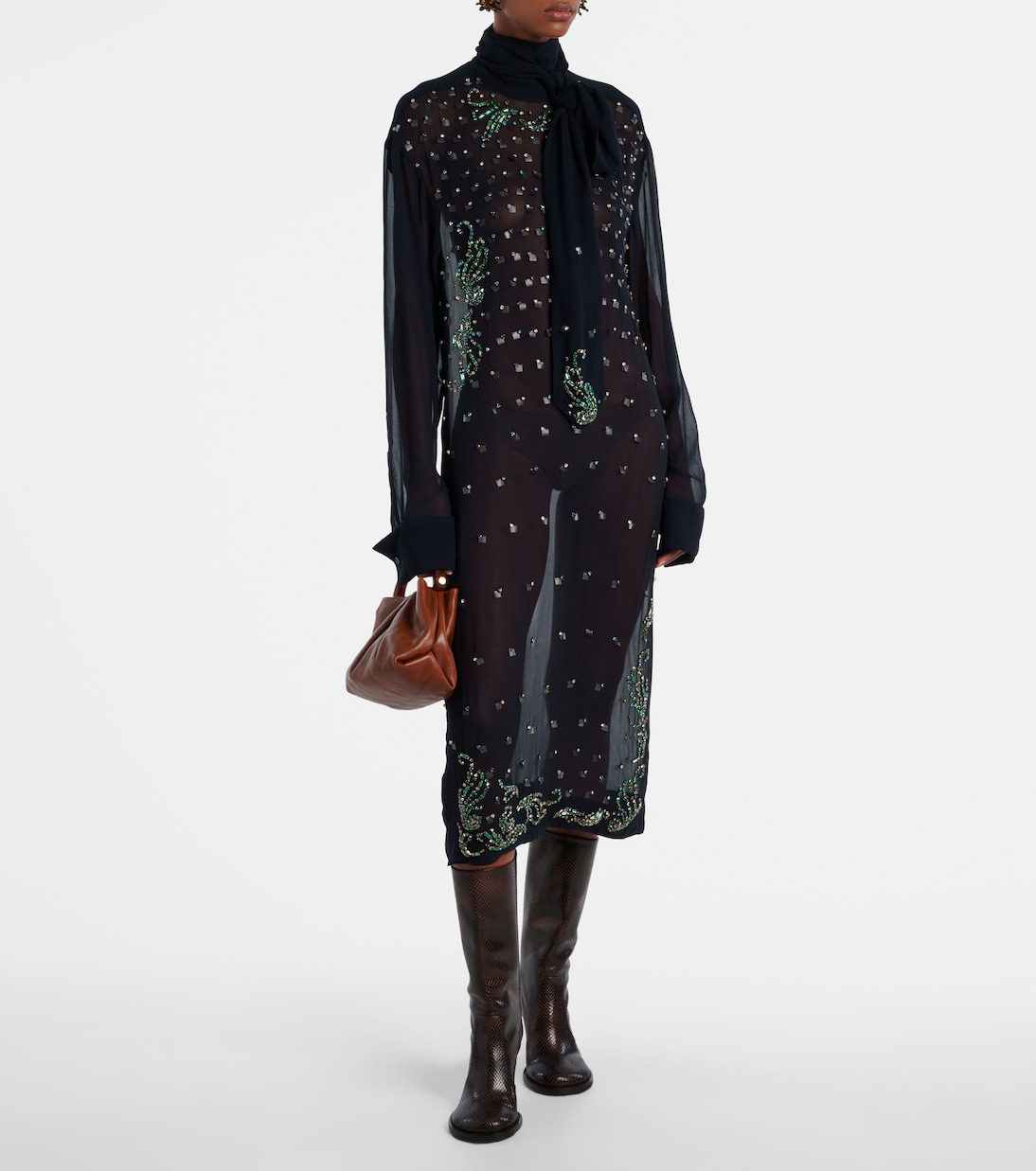 Verziertes Midikleid | Dries Van Noten