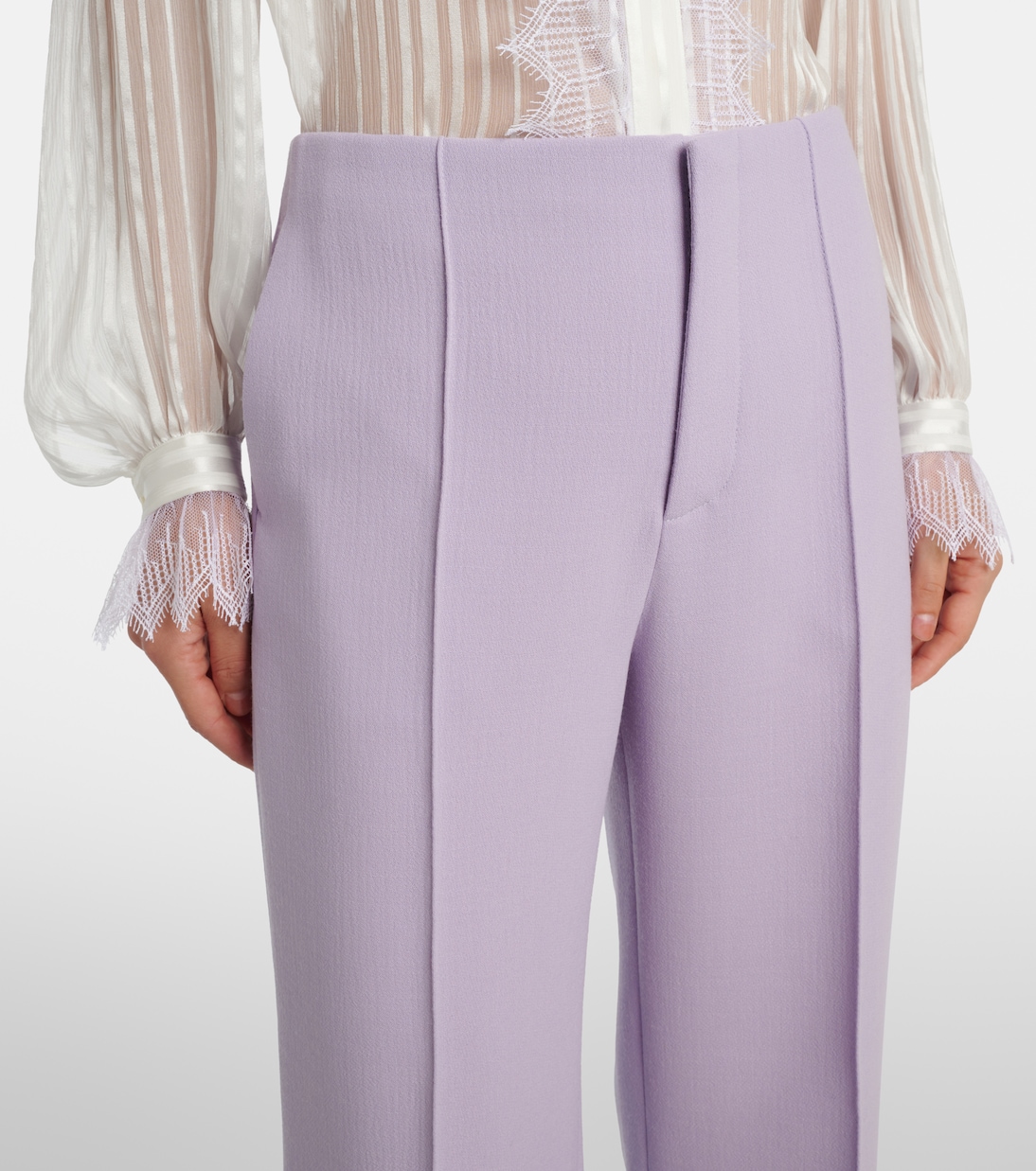 High-rise virgin wool wide-leg pants | Chloé