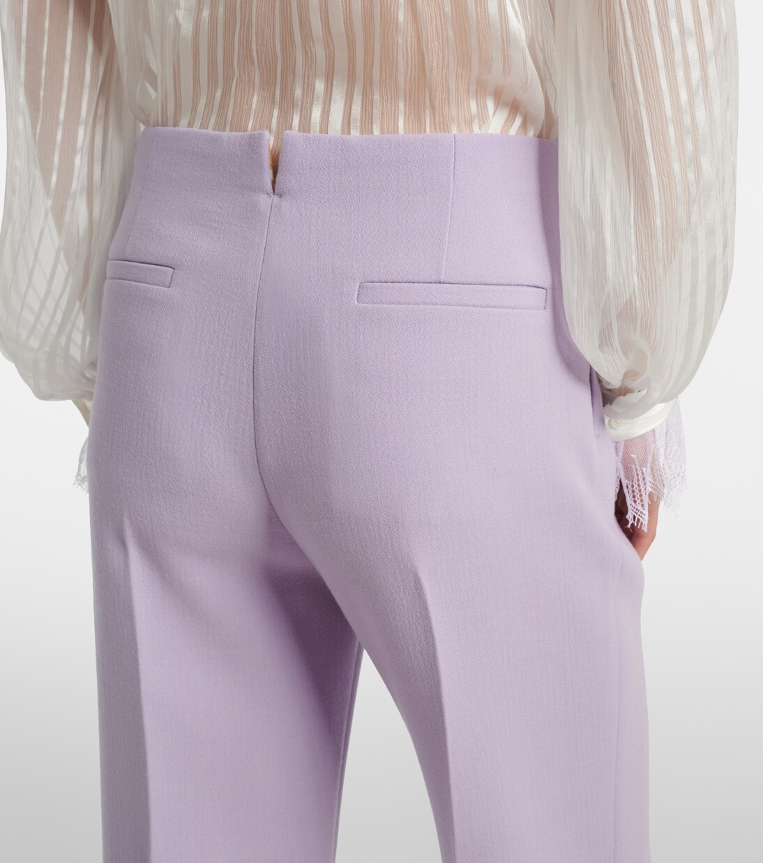 High-rise virgin wool wide-leg pants | Chloé