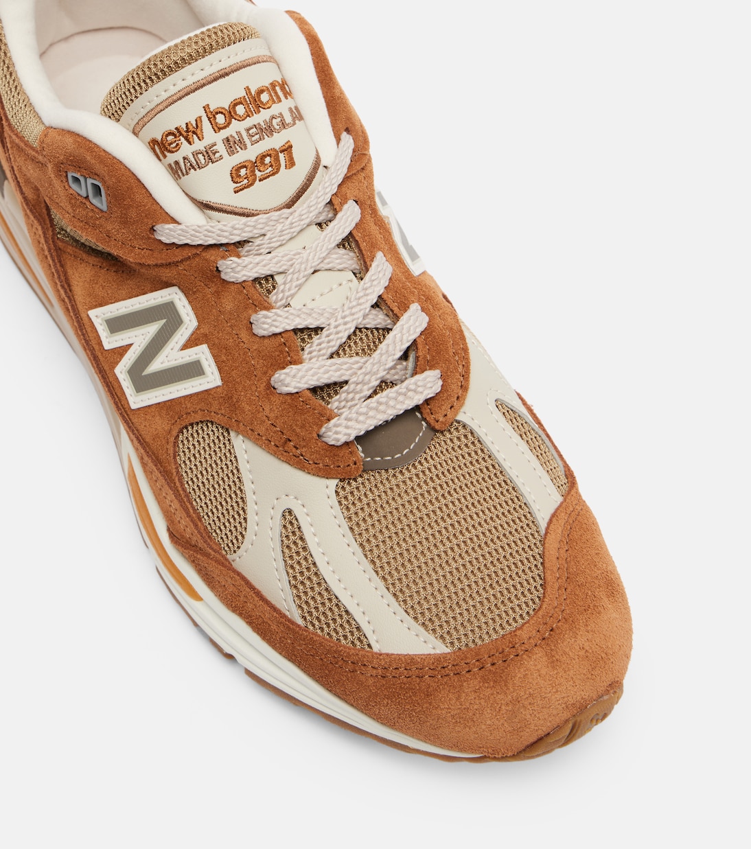 Made In UK 991v2 suede-trimmed sneakers | New Balance