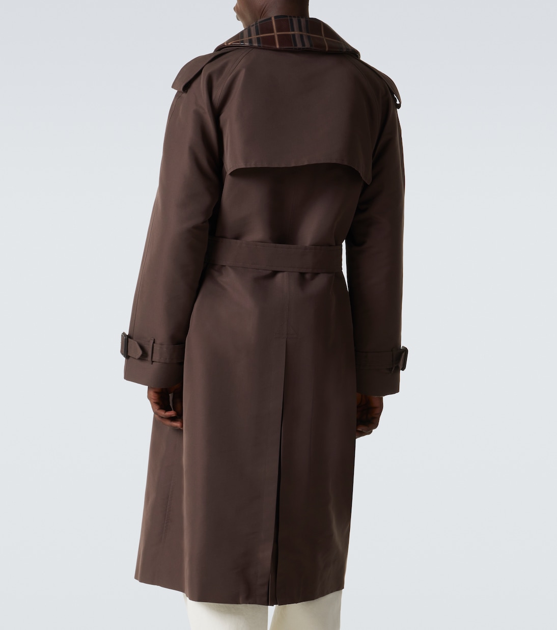 Burberry Check silk and cotton trench coat | Burberry