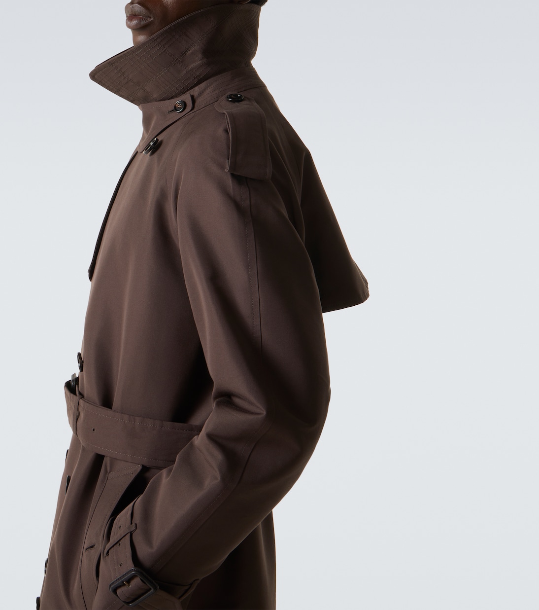 Burberry Check silk and cotton trench coat | Burberry