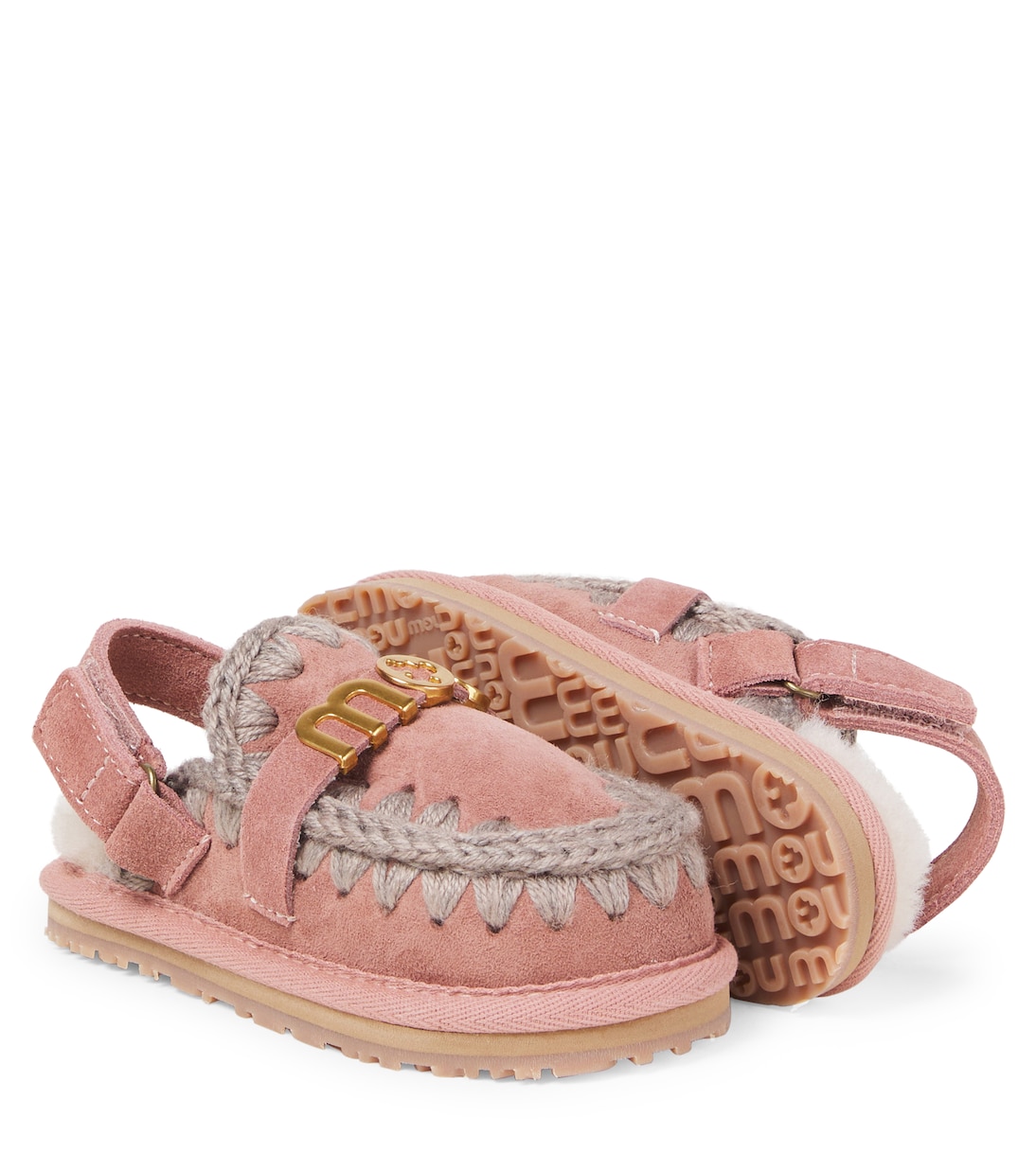 Slingback-Ballerinas aus Veloursleder | Mou Kids