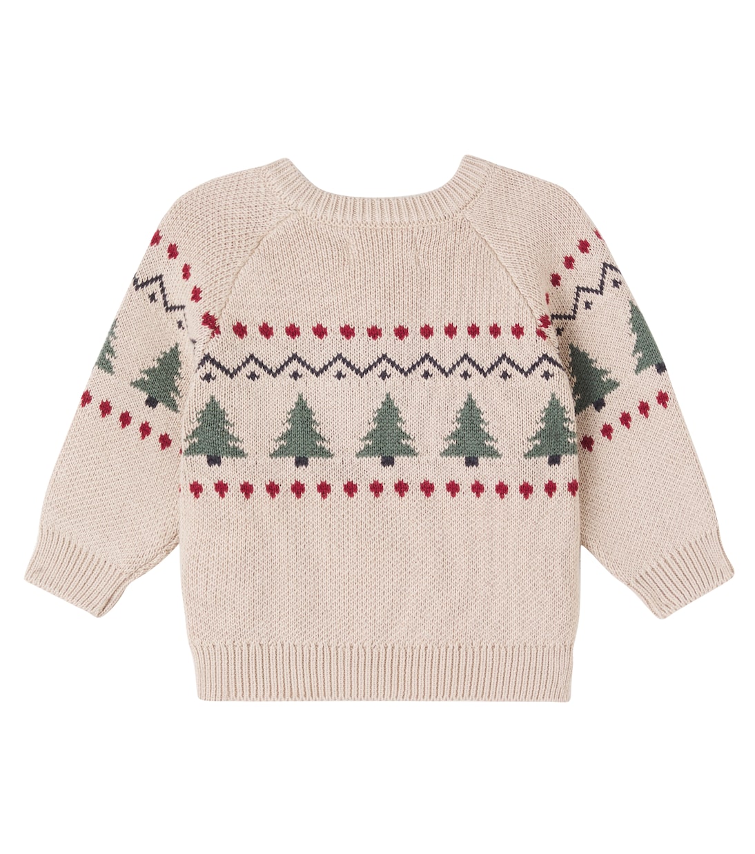 Baby Balou cotton jacquard sweater | Wheat