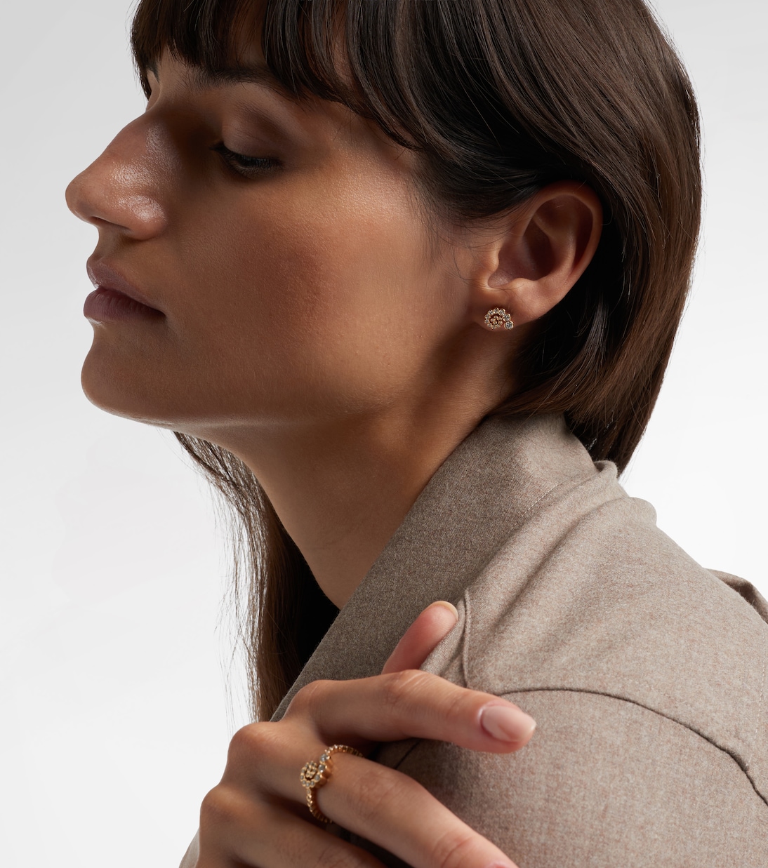 Rêve Escargot Petit 18kt gold earring with diamonds | Sophie Bille Brahe