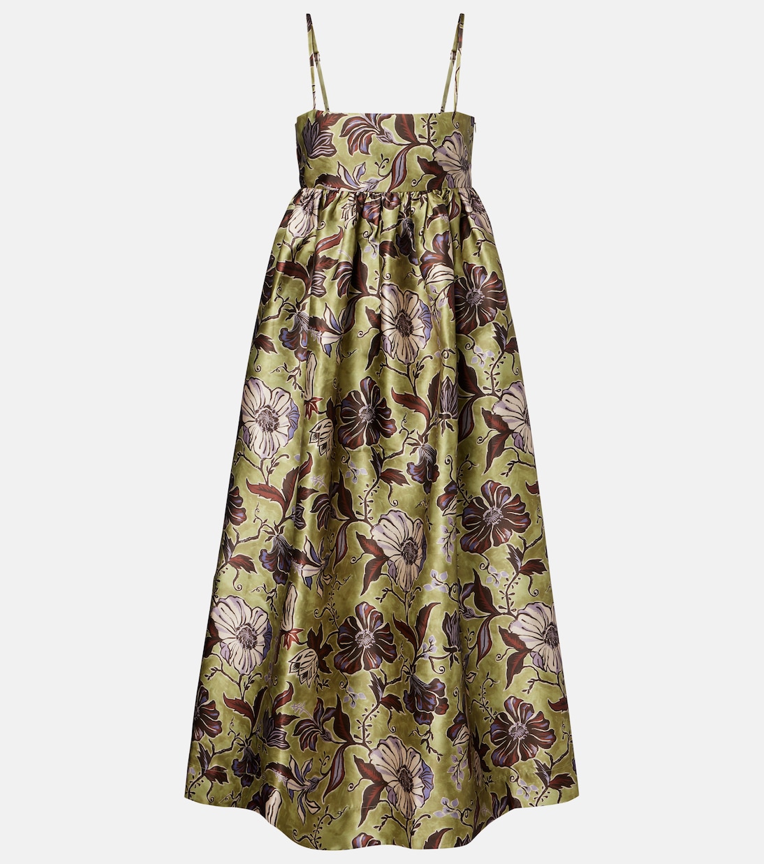 Citron floral midi dress | Alémais