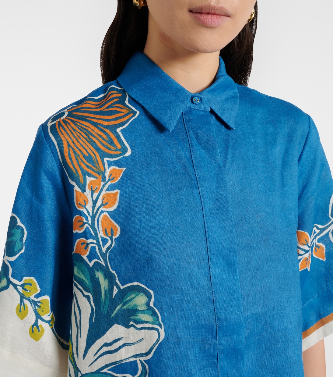 Chemise Luda en lin à fleurs | Alémais
