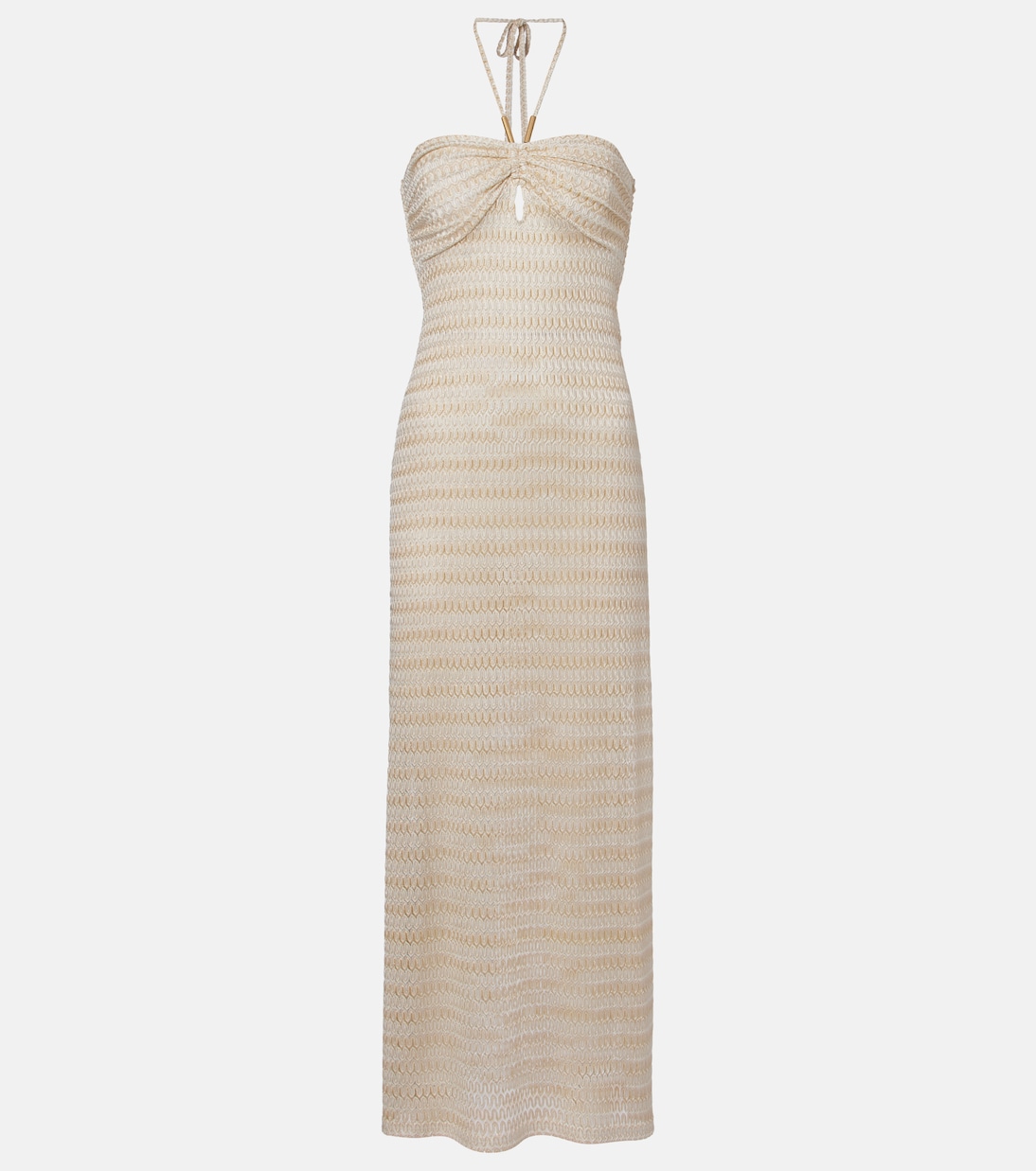 Mila off-shoulder lamé maxi dress | Melissa Odabash
