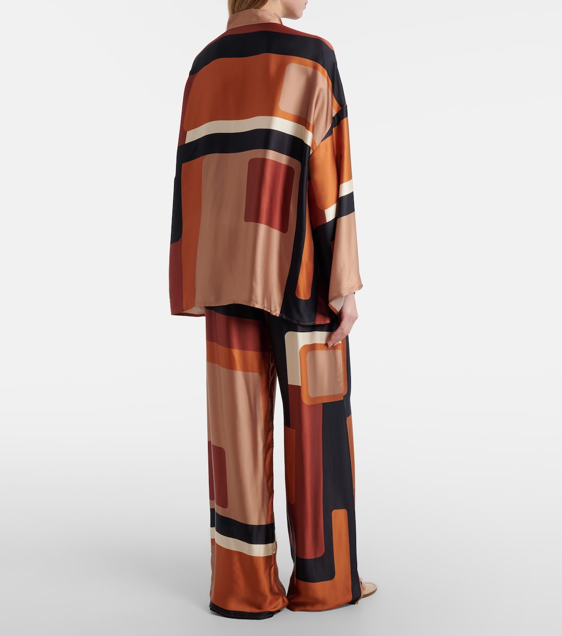 Bedruckte Palazzo-Hose Jensen aus Satin | Faithfull