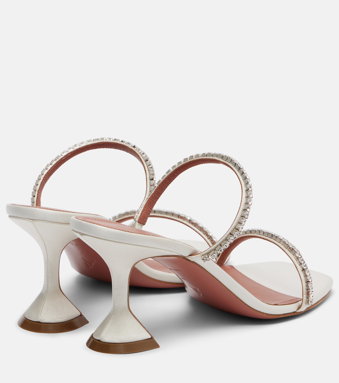 Sandalen Gilda 70 aus Satin mit Kristallen | Amina Muaddi