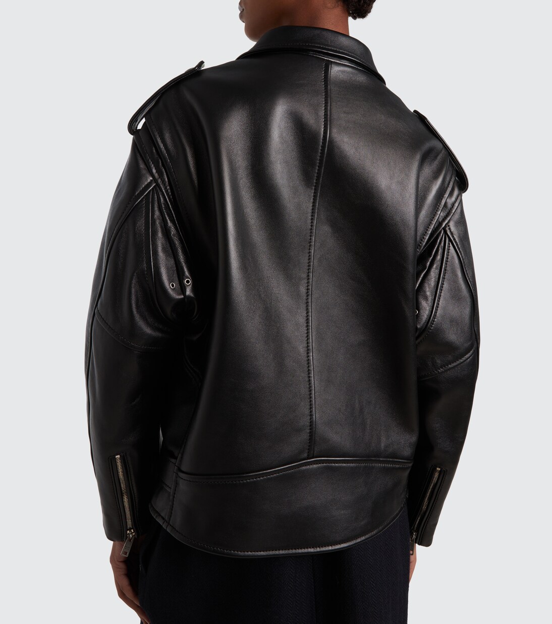 Leather biker jacket | Prada