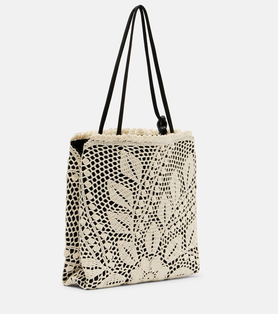 Julia Small crochet leather-trimmed tote bag | Magda Butrym
