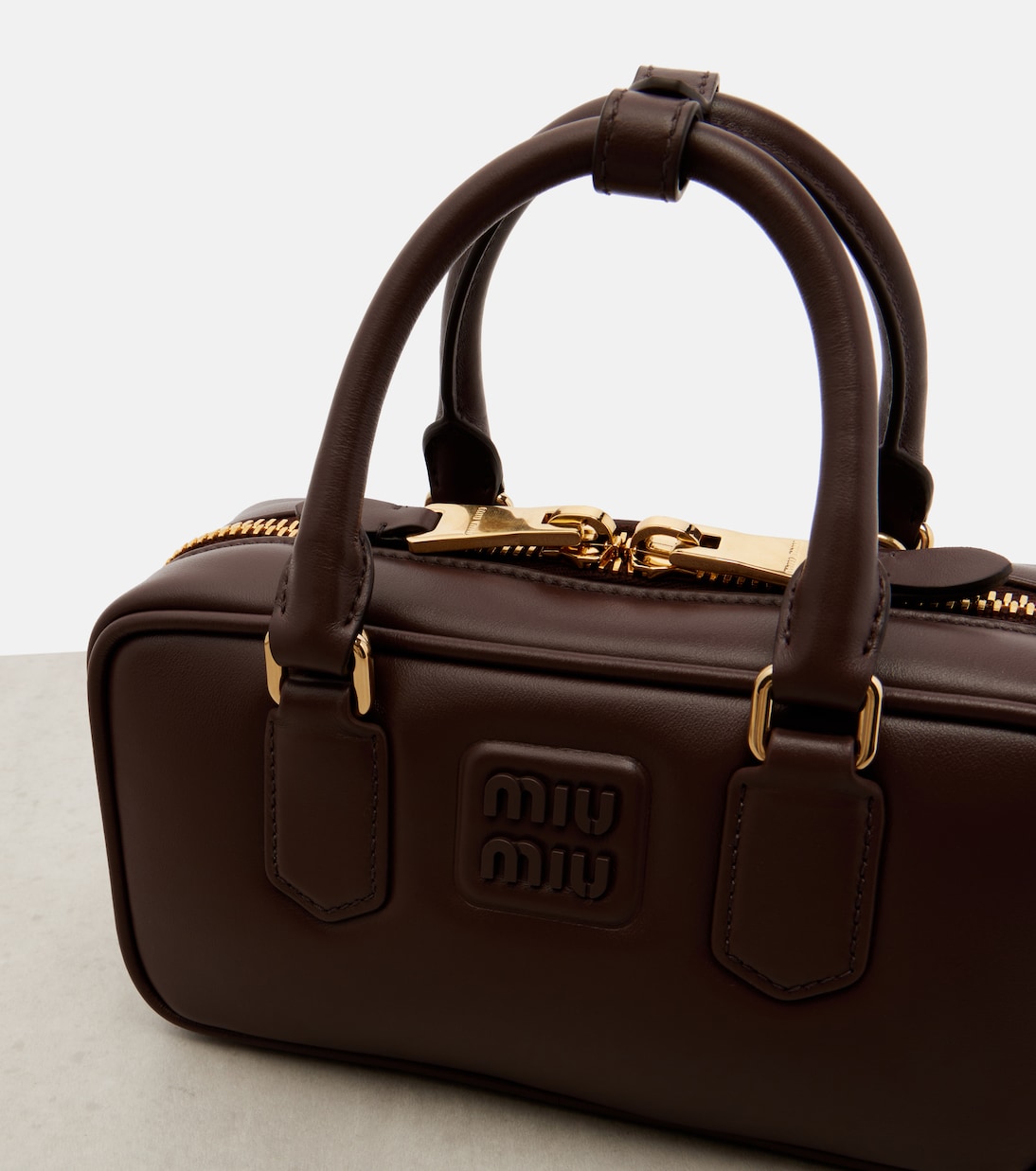 Arcadie leather tote bag | Miu Miu