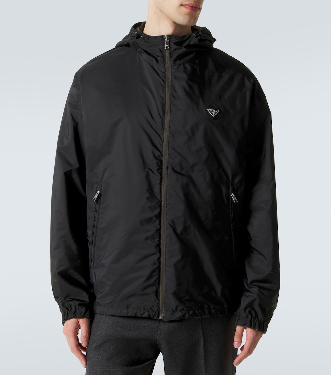 Re-Nylon reversible leather-trimmed jacket | Prada