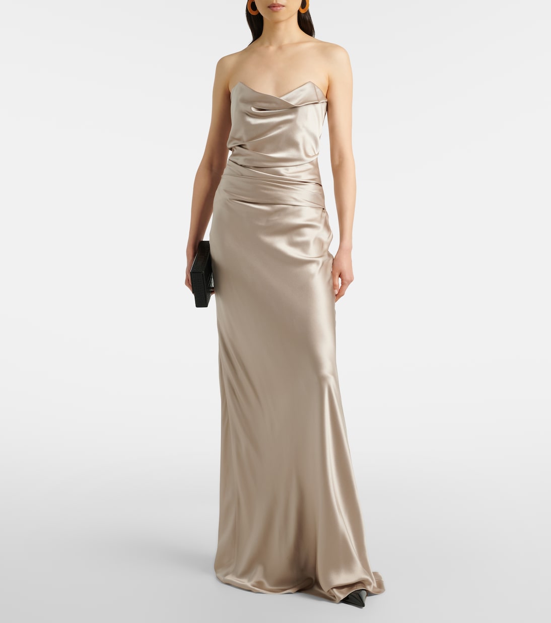 Silk satin bustier gown | The Sei