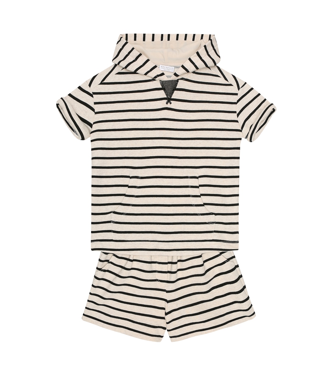 Shorts a righe in cotone | Brunello Cucinelli Kids