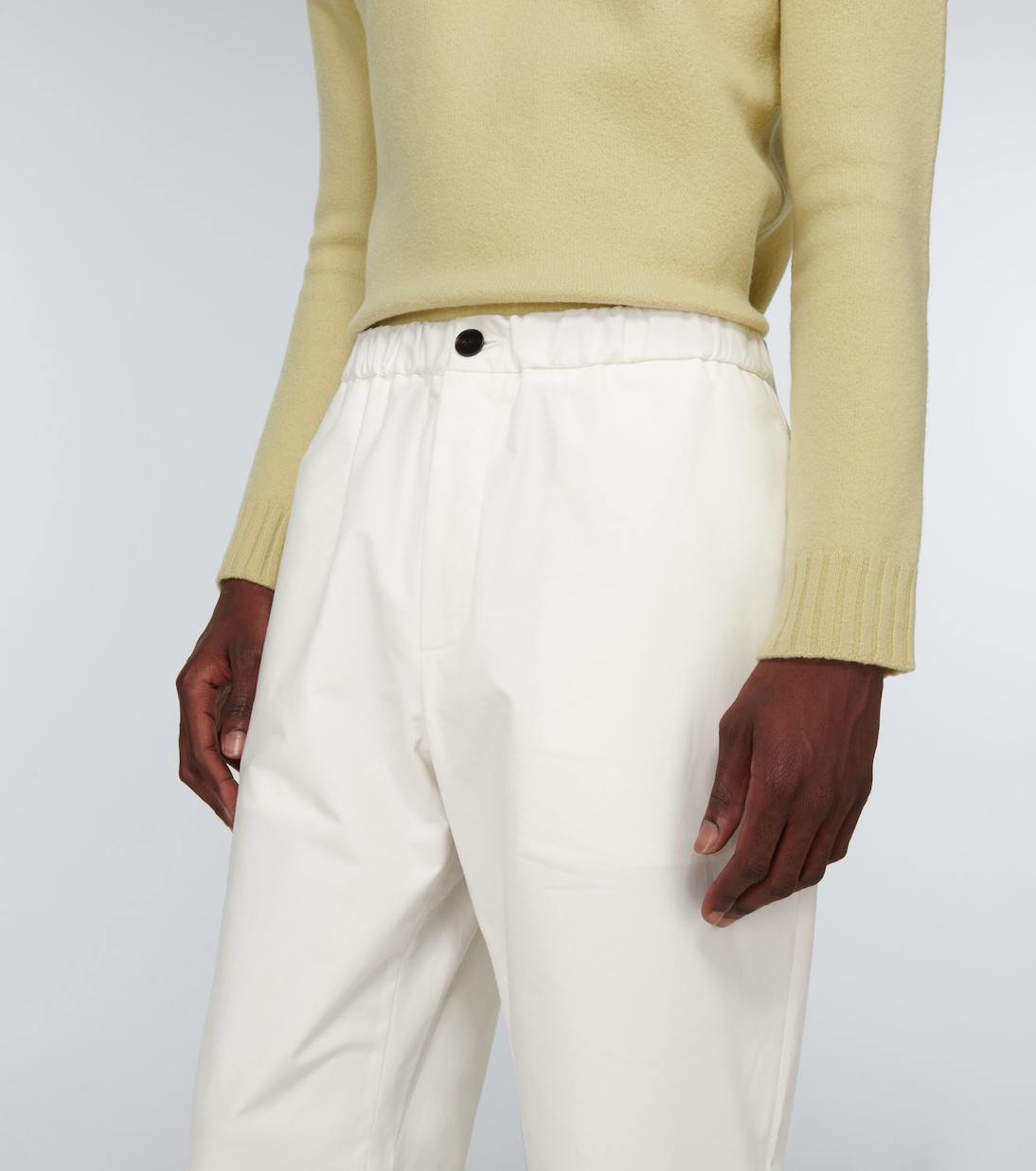 Pantaloni in cotone a vita media | Jil Sander