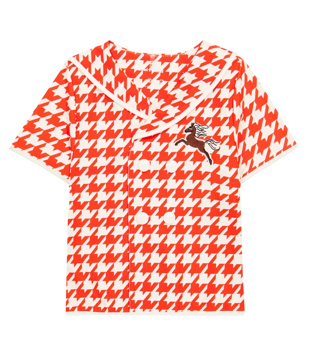 Houndstooth embroidered swim top | Mini Rodini