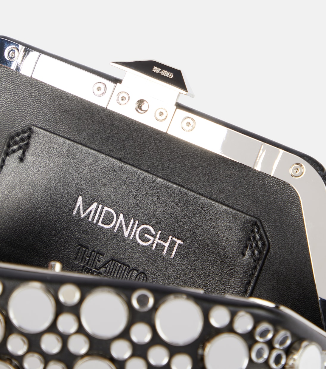 Clutch Midnight Mini in pelle con borchie | The Attico