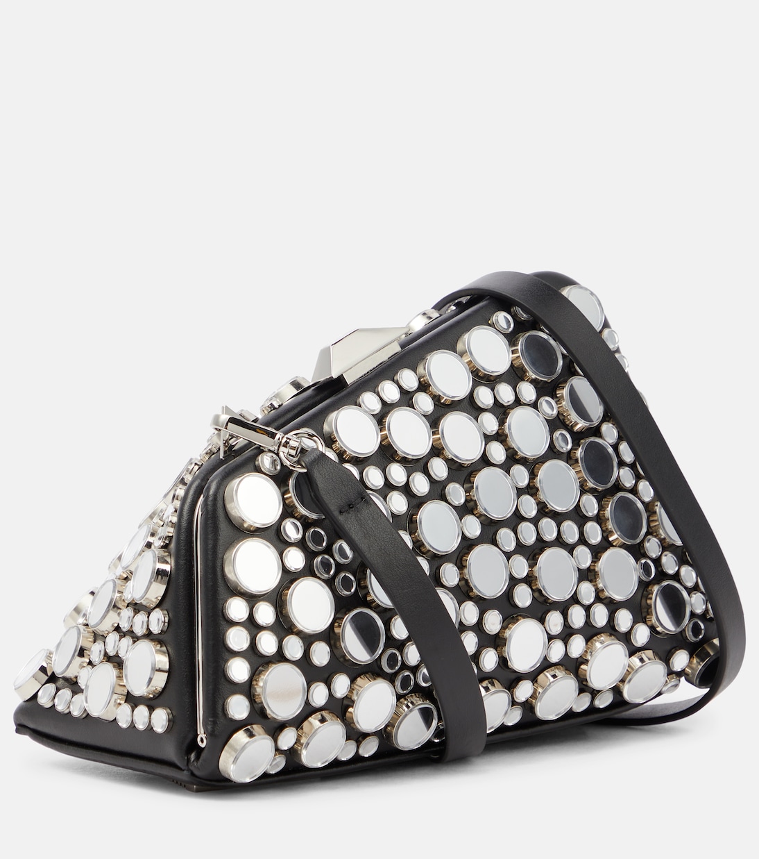 Clutch Midnight Mini in pelle con borchie | The Attico