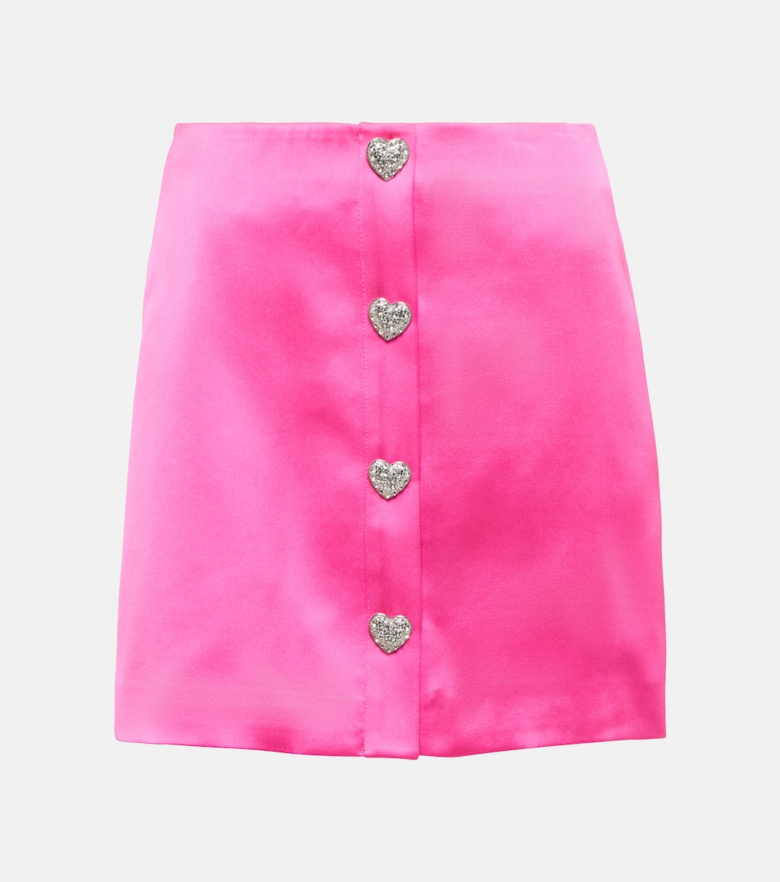 Crystal-embellished satin miniskirt | Self-Portrait