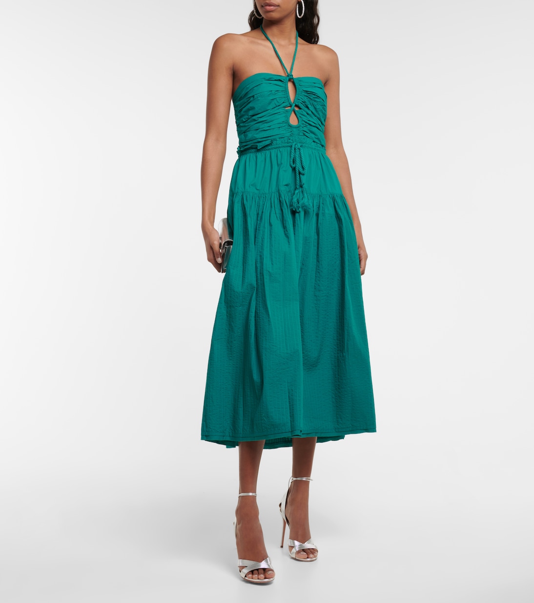 Emmaline halterneck cotton poplin midi dress | Ulla Johnson