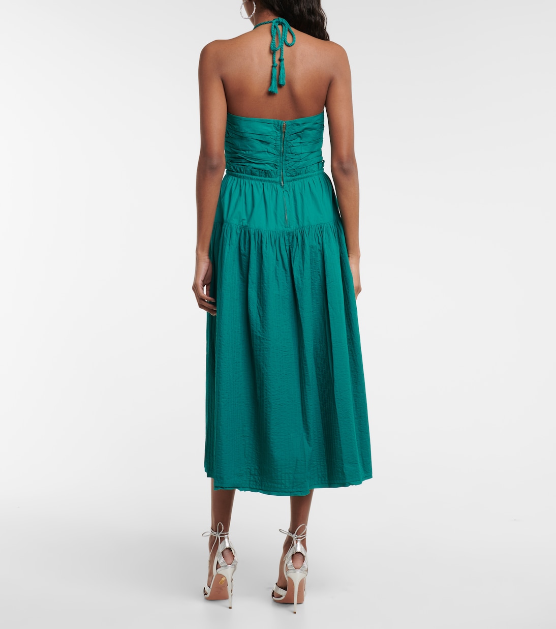 Emmaline halterneck cotton poplin midi dress | Ulla Johnson